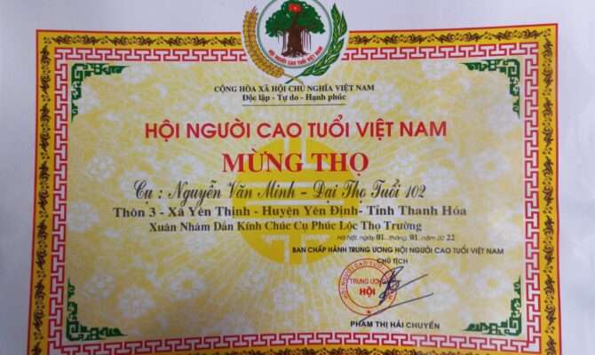 Mẫu giấy mừng thọ người cao tuổi
